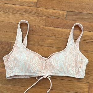 Kona Sol Pink Snakeskin Bikini Top